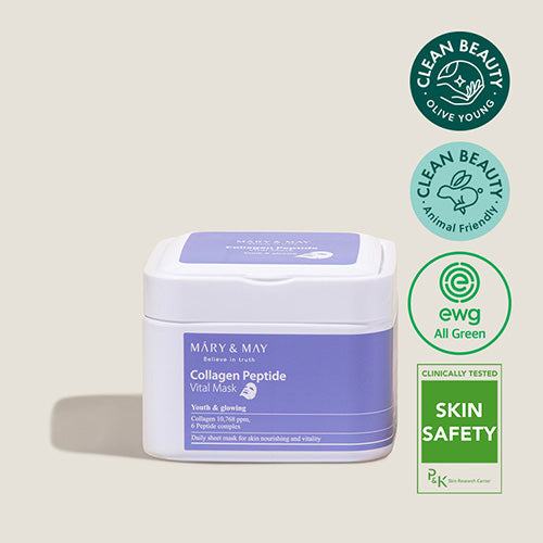[Mascarilla facial] Mary&May Collagen Peptide Vital Mask (30ea)