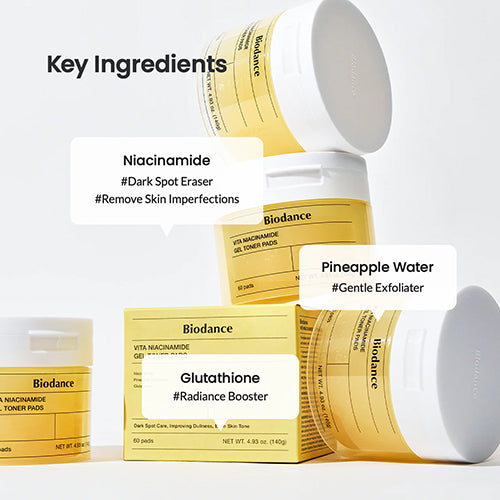 [Tónico facial] Biodance Vita Niacinamide Gel Toner Pads (60 pads)