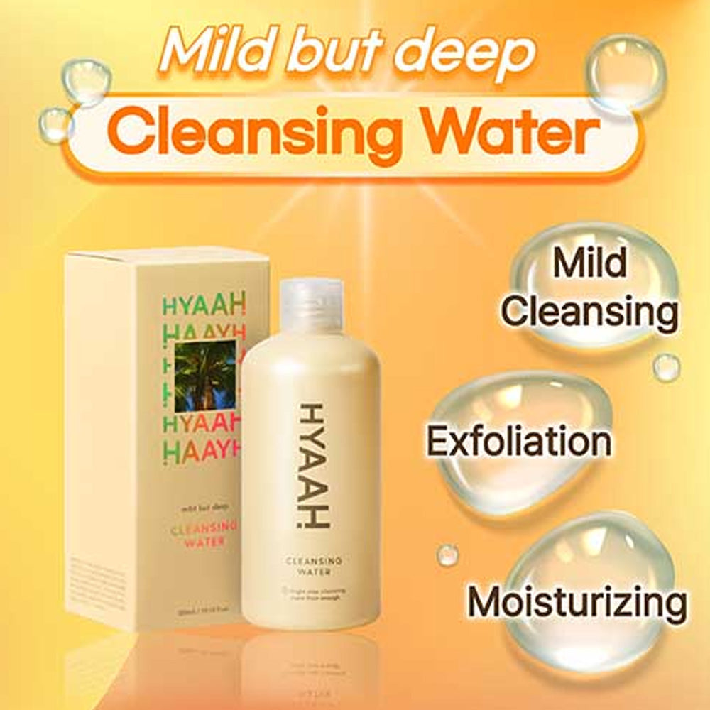 [Agua micelar desmaquillante] HYAAH Mild But Deep Cleansing Water 300ml
