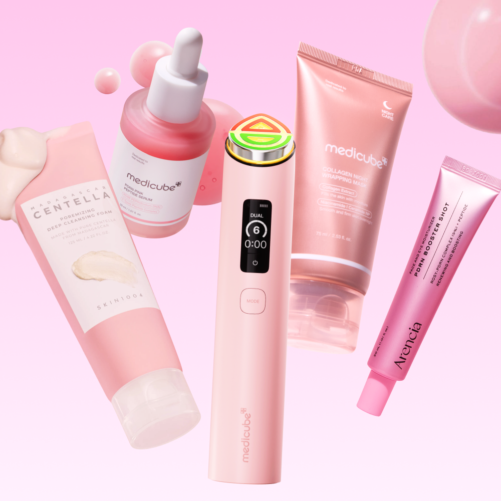 *SUPER PRECIO* [Set Especial] StyleKorean Pink Collagen PDRN Anti-Aging Care Set for Sagging & Dull Skin (AGE-R Device + Cleansing Foam + Booster Shot + Serum + Night Mask)