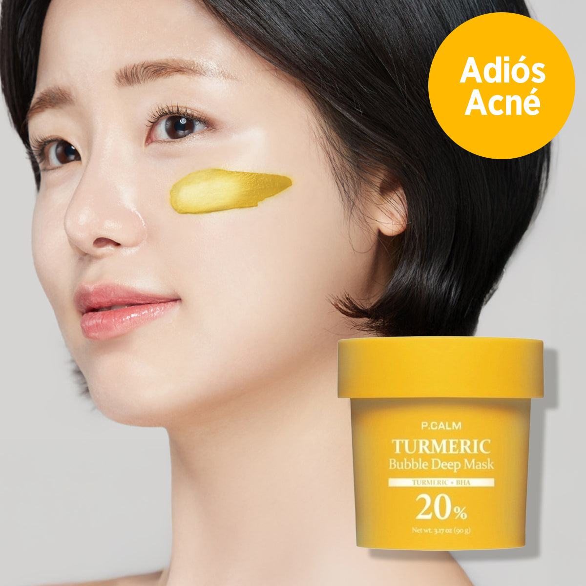 [Mascarilla facial] P.CALM Turmeric Bubble Deep Mask 90ml