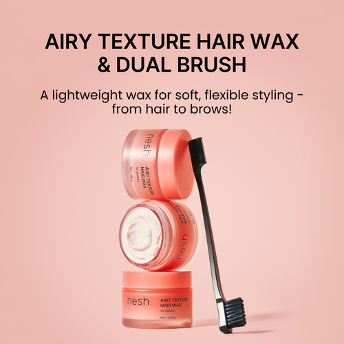 [Set fijador capilar] nesh Airy Texture Hair Wax & Dual Brush