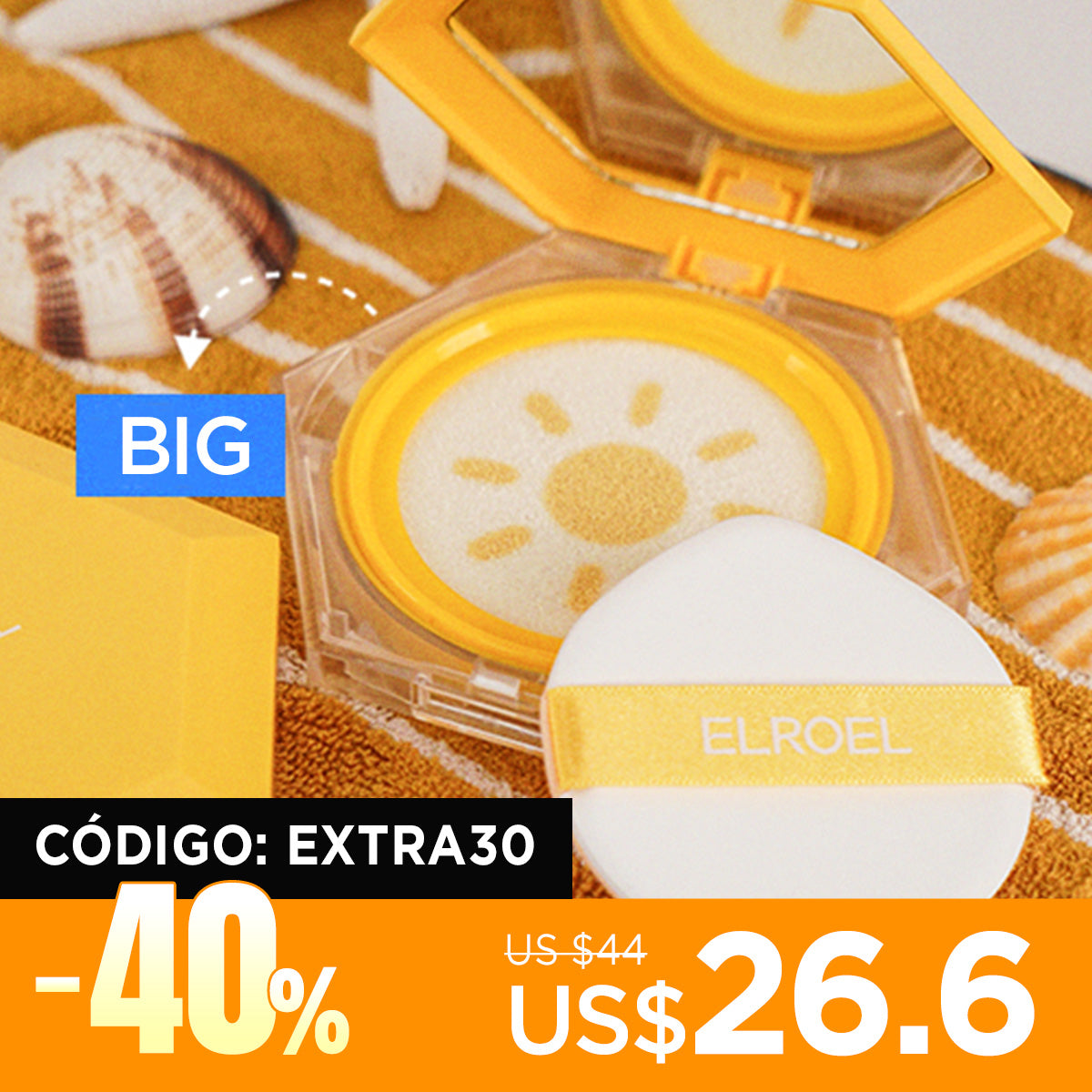 [Cushion de protector solar] ELROEL (OTC) Pang Pang Big Sun Cushion Plus