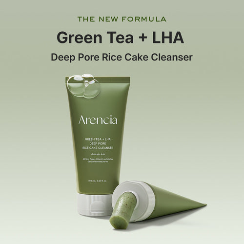 [Limpiador facial] Arencia Green Tea LHA Deep Pore Rice Cake Cleanser 150ml