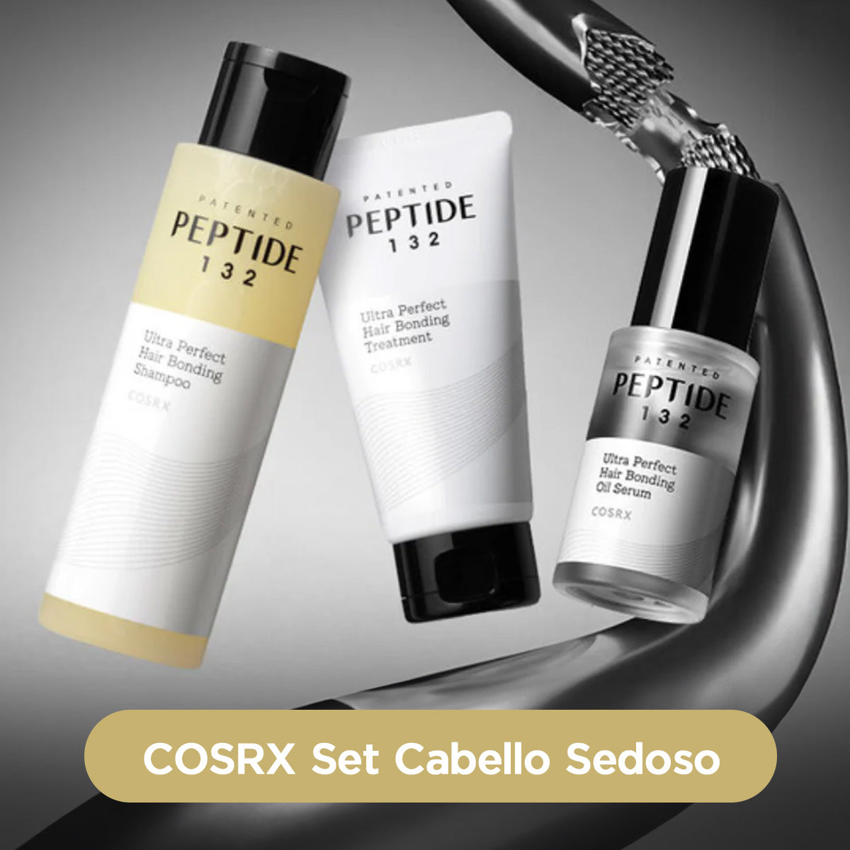 [Set Especial] COSRX Set Cuidado Capilar: PEPTIDE-132 Hair Bonding Shampoo + Treatment + Oil