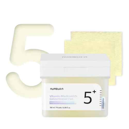 [Almohadillas con tónico] numbuzin No.5+ Glutathione Vitamin Concentrated Toner Pads 180ml (70Pads)