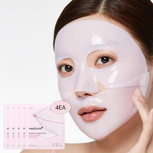 [Mascarillas faciales] MEDICUBE PDRN Pink Collagen Gel Mask (4ea)