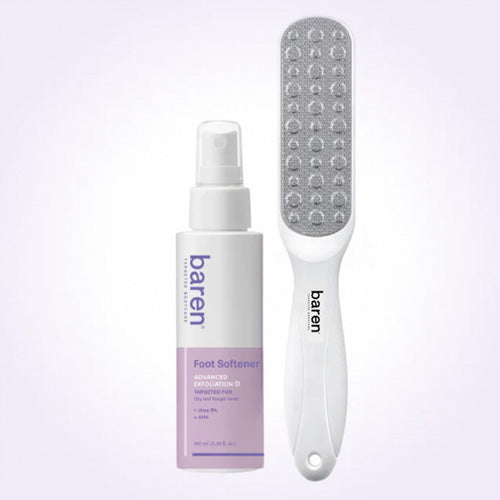 [Kit eliminador de durezas en los pies] baren Callus Remover Kit for Feet: Foot File & Peeling Foot Spray