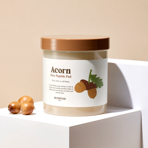 [Almohadillas con tónico] SkinfoodAcorn Pore Peptide Pad (60ea)