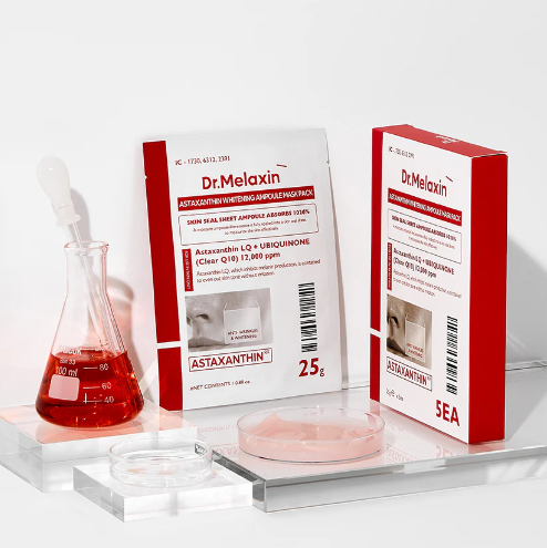 [Mascarilla facial] Dr.Melaxin Astaxanthin Whitening Ampoule Mask Pack (5ea)