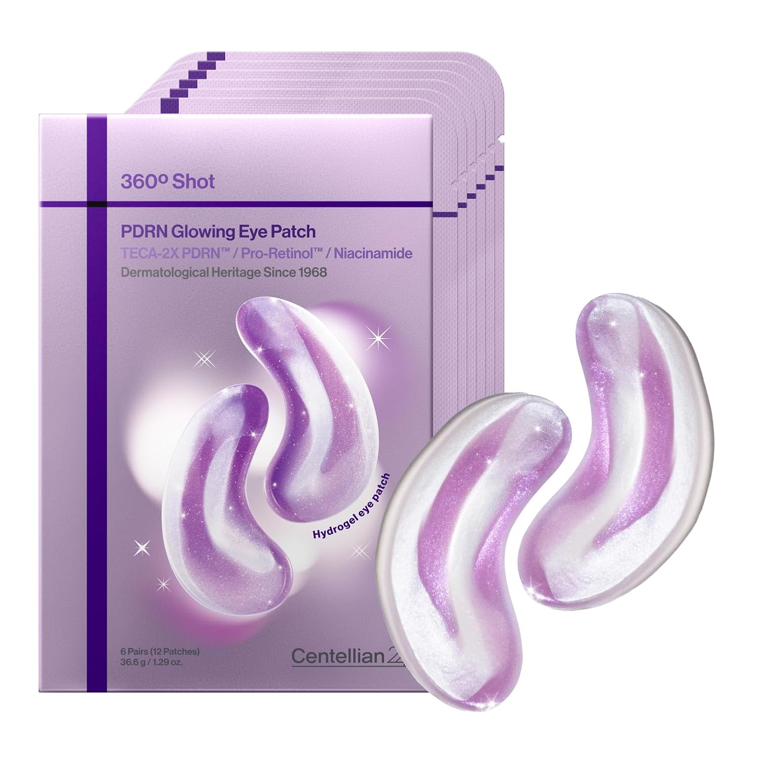 [Mascarilla contorno de ojos] Centellian24 360º Shot PDRN glowing eye patch 6 pairs