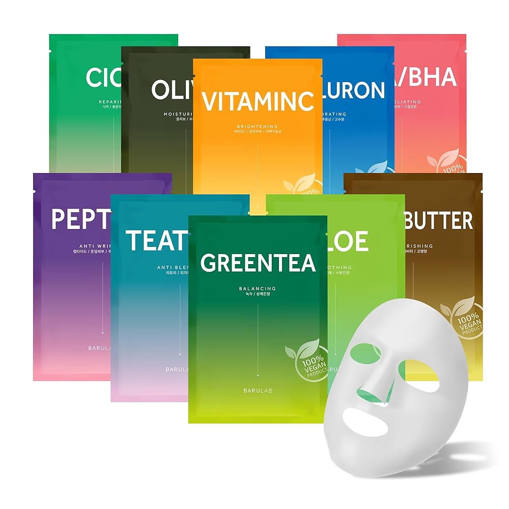 [Mascarilla facial] Barulab The Clean Vegan Mask 1ea (10 types)