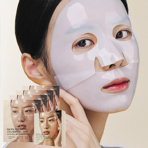 [Mascarillas faciales] NACIFIC Rice Pepta Collagen Gel Mask (4ea)