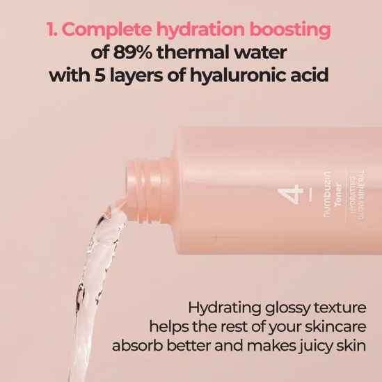 [Tónico facial] numbuzin No.4 Hydration Glow Mineral Toner 200ml