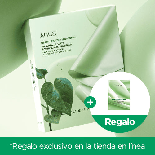 [Mascarillas faciales] Anua Heartleaf 70 Soothing Collagen Mask (4ea)