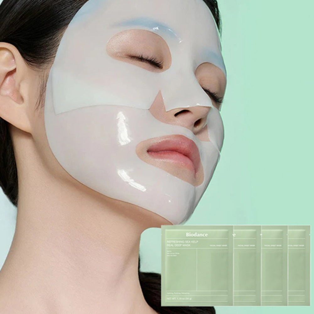 [Mascarilla facial] Biodance Refreshing Sea Kelp Real Deep Mask (4ea)