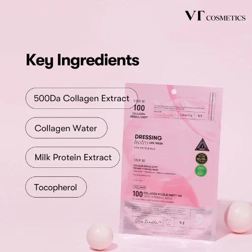 [Mascarilla facial] VT Collagen Reedle Shot 100 2Step Mask (1ea)