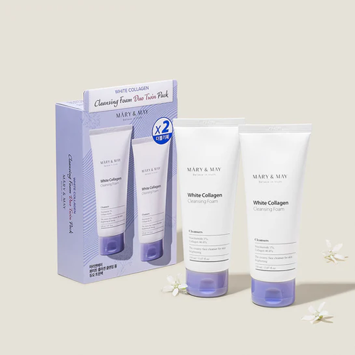 [Pack de limpiadores faciales] Mary&May White Collagen Cleansing Foam Duo Twin Pack (150ml x2)