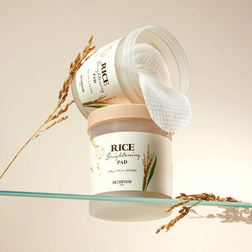 [Almohadillas con tónico iluminador] Skinfood Rice Brightening Pad (60ea)