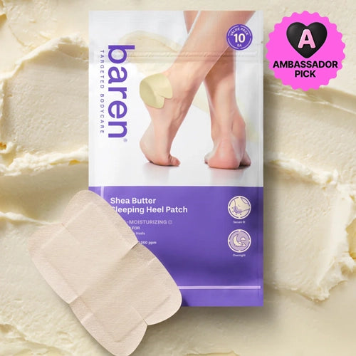 [Cuidado de manos y pies] baren *renewal* Shea Butter Sleeping Heel Patch (10ea)