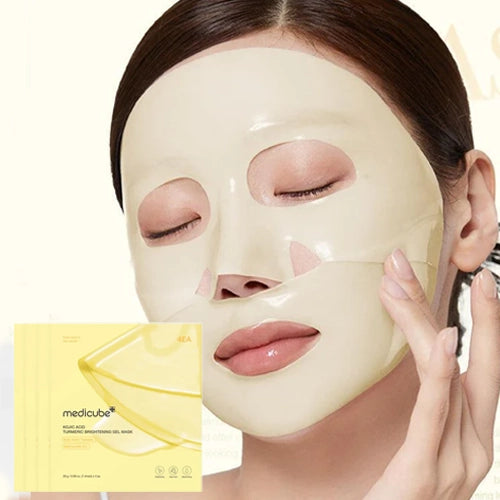 [Mascarillas faciales] MEDICUBE Kojic Acid Turmeric Gel Mask (4ea)