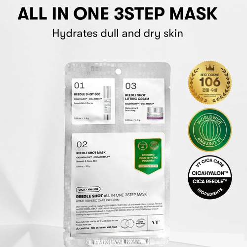 [Mascarilla facial] VT Reedle All-In-One 3-Step Mask (1ea)