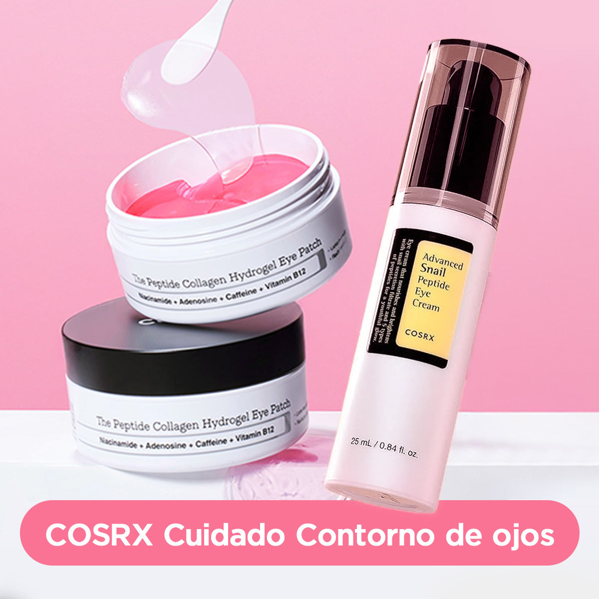 *SUPER PRECIO*[Set Especial ] COSRX Set Cuidado contorno de ojos: Eye Patch + Eye Cream