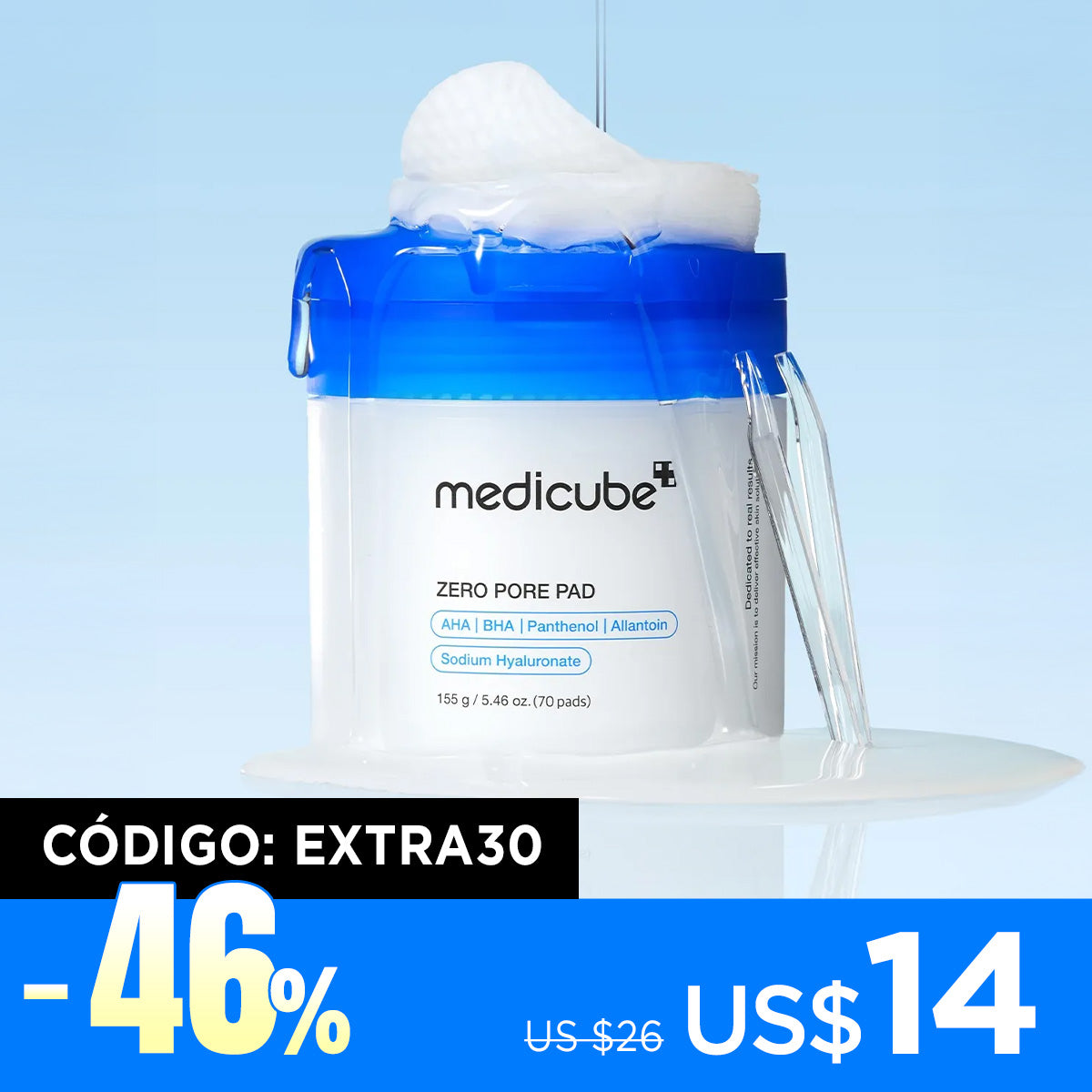 [Almohadillas con tónico] Medicube Zero Pore Pad 2.0 (70ea)