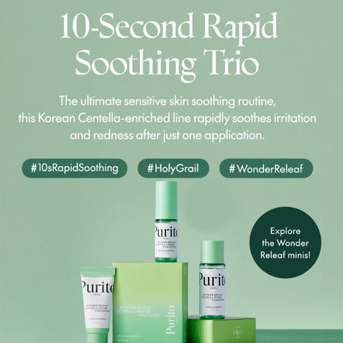 [Kit cuidado de piel] PuritoSeoul Wonder Releaf Centella Mini Kit Unscented