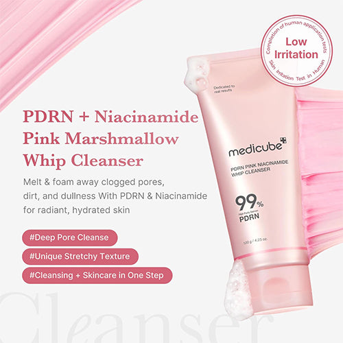 [Limpiador facial] Medicube PDRN Pink Niacinamide Whip Cleanser 120g