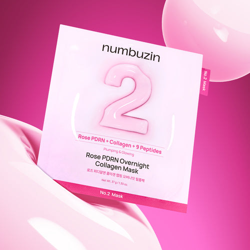 [Mascarillas faciales] Numbuzin No.2 Rose PDRN Overnight Collagen Mask (4ea)