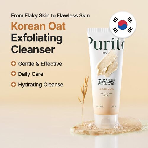 [Limpiador exfoliante] PuritoSeoul Oat In Gentle Exfoliating Face Cleanser 150ml