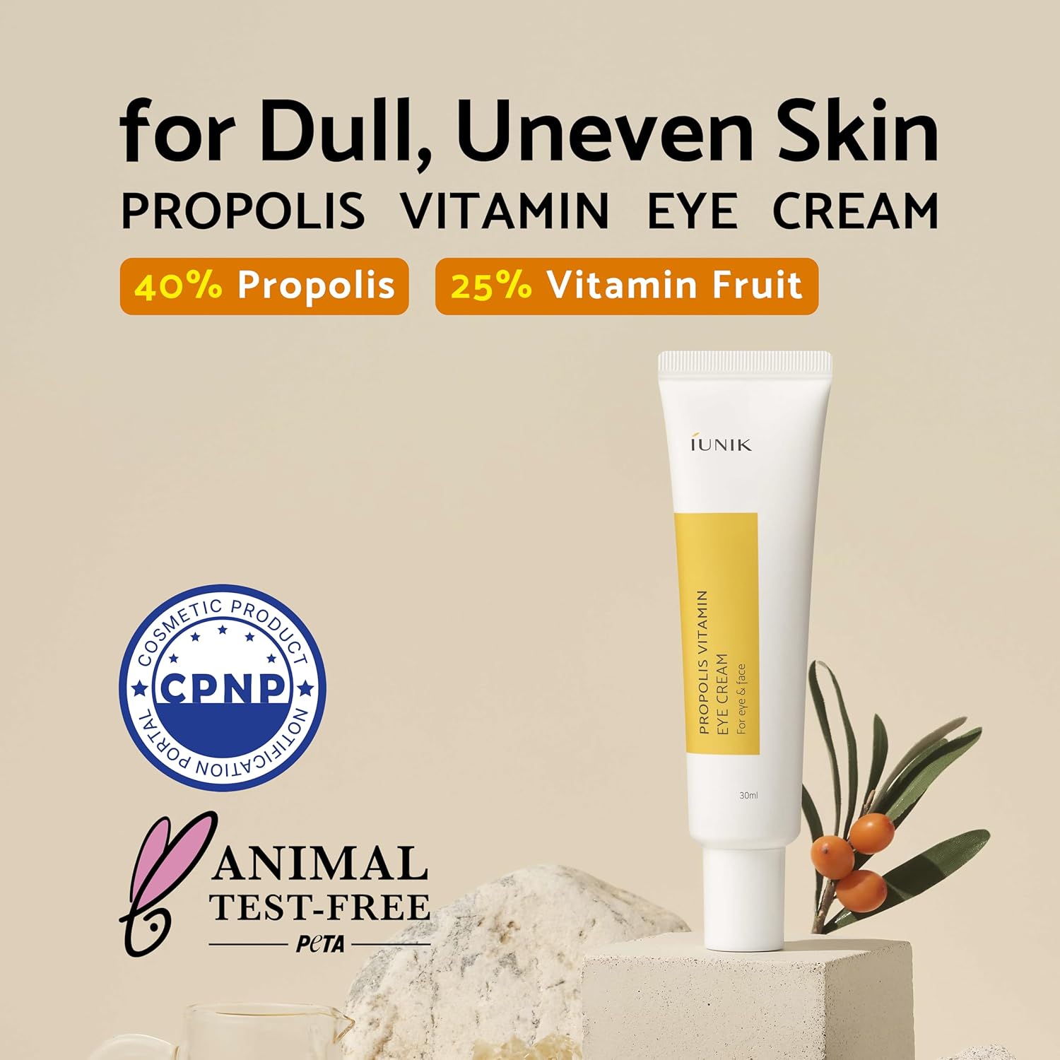 [Crema contorno de ojos] iUNIK Prpolis Vitamin Eye Cream 30ml