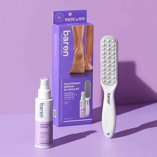 [Kit eliminador de durezas en los pies] baren Callus Remover Kit for Feet: Foot File & Peeling Foot Spray