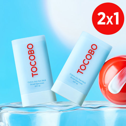2x1 [Protector solar en barra] TOCOBO *renew* Cotton Airy Sun Stick SPF50 19ml