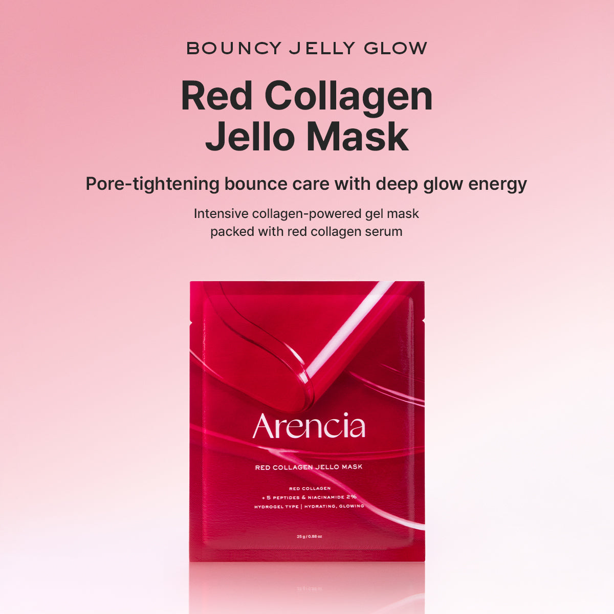 [Mascarilla facial] ARENCIA Red Collagen Jello Mask 25g (4ea)