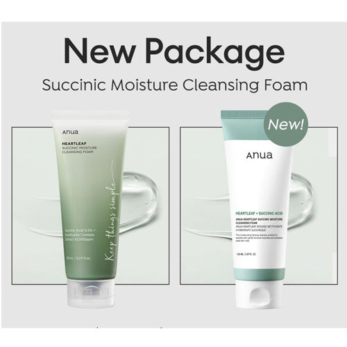 [Limpiador facial] Anua *renewal* Heartleaf Succinic Moisture Cleansing Foam 150ml