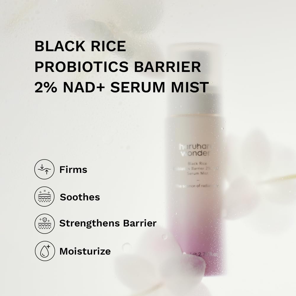 [Bruma hidratante] haruharu wonder Black Rice Probiotics Barrier NAD+ Serum Mist 80ml
