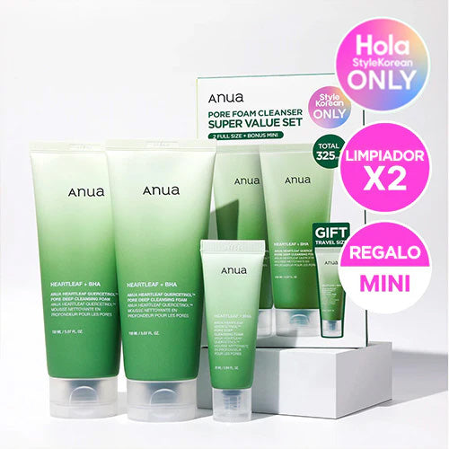 *SUPER PRECIO*[Pack Exclusivo] Anua Heartleaf Pore Cleansing Foam Double Set