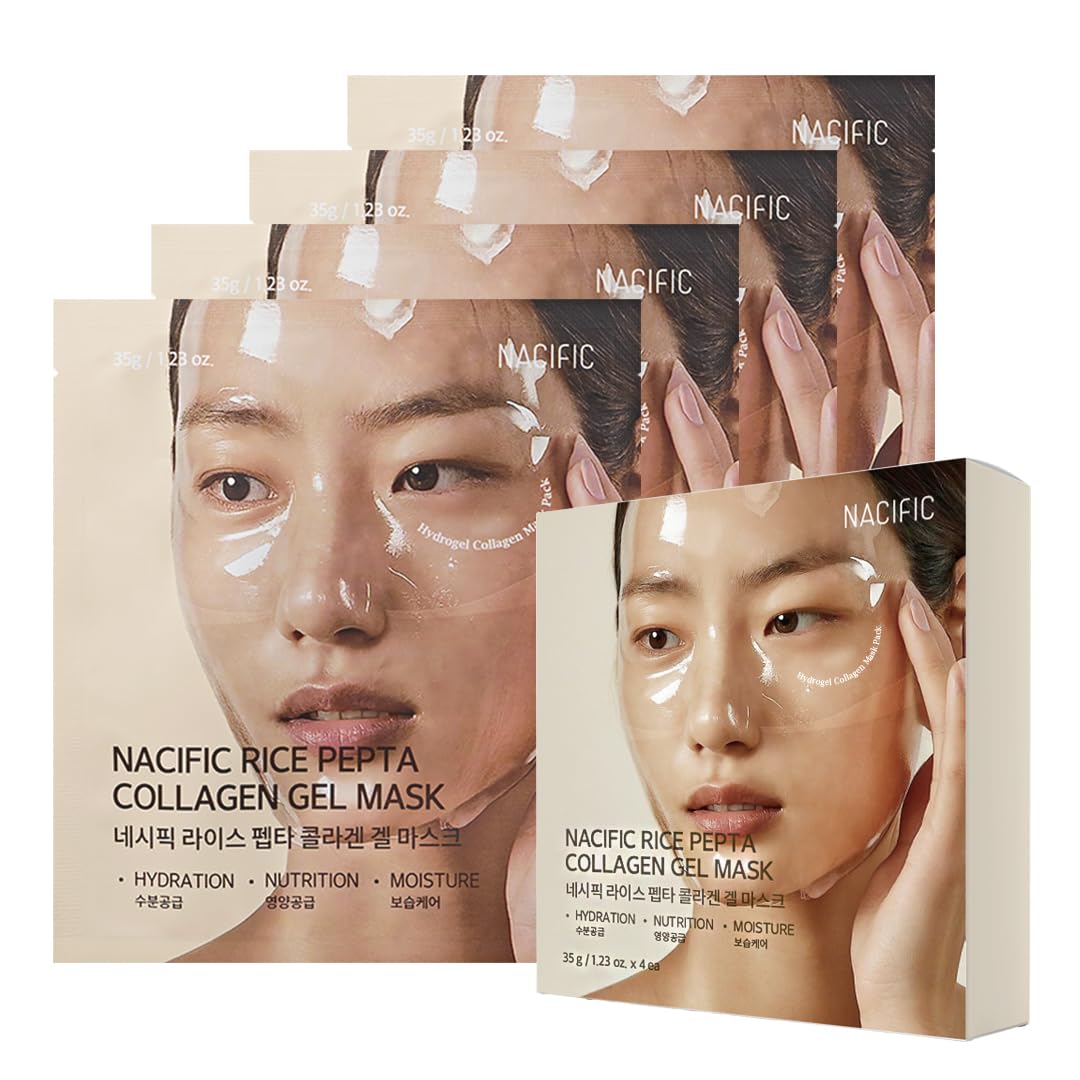 [Mascarillas faciales] NACIFIC Rice Pepta Collagen Gel Mask (4ea)