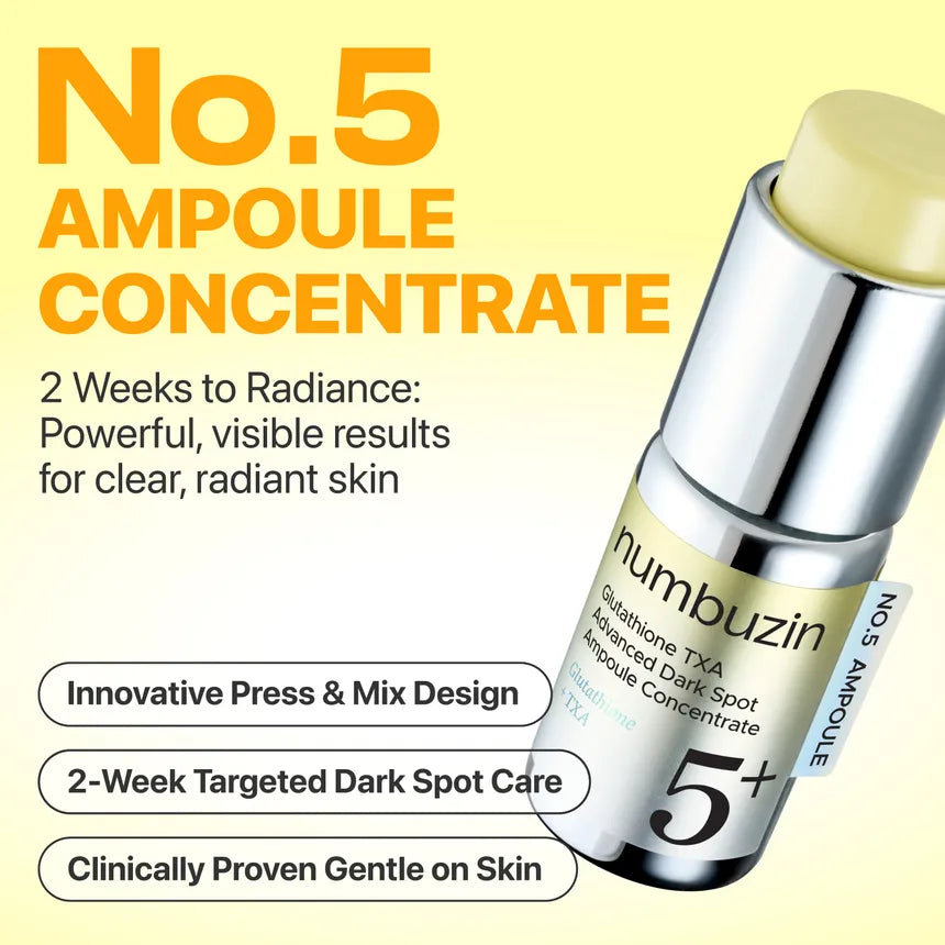 [Ampolla] Numbuzin No.5 Glutathione TXA Advanced Dark Spot Ampoule Concentrate 10g+0.7g
