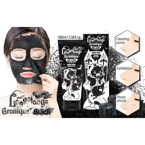 [Mascarilla facial] Elizavecca Hell-Pore Longolongo Gronique Black Mask Pack 100ml