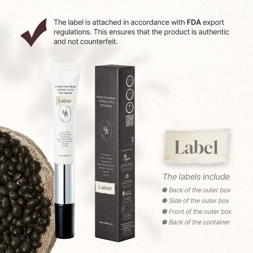 [Crema contorno de ojos] HEVEBLUE Black Yuja Bean Lifting Eye Cream 15ml