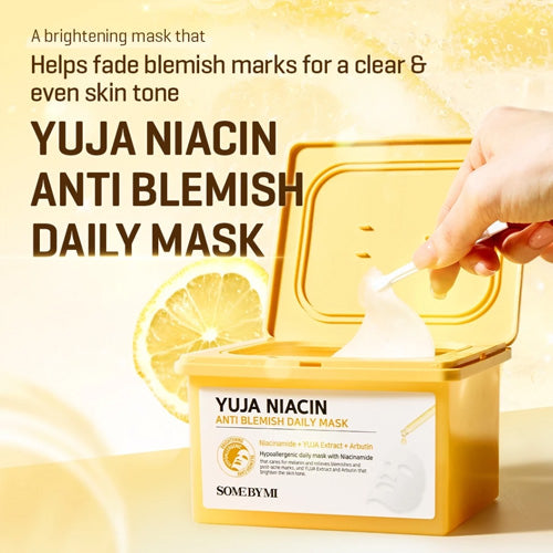 [Mascarillas faciales] SOMEBYMI Yuja Niacin Anti-Blemish Daily Mask (30ea)