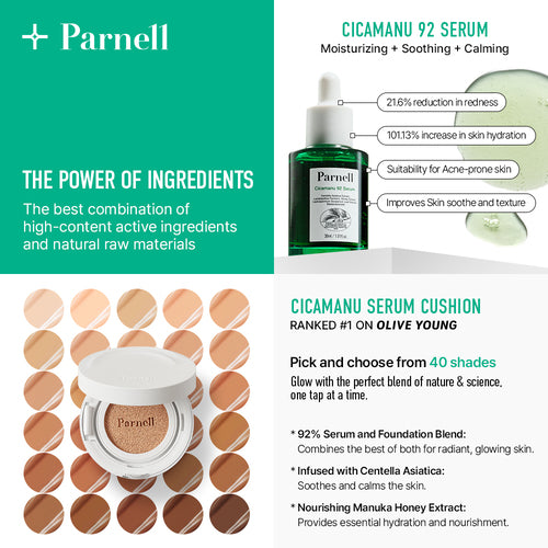 [Cushion] PARNELL Cicamanu Serum Cushion (5 colors)