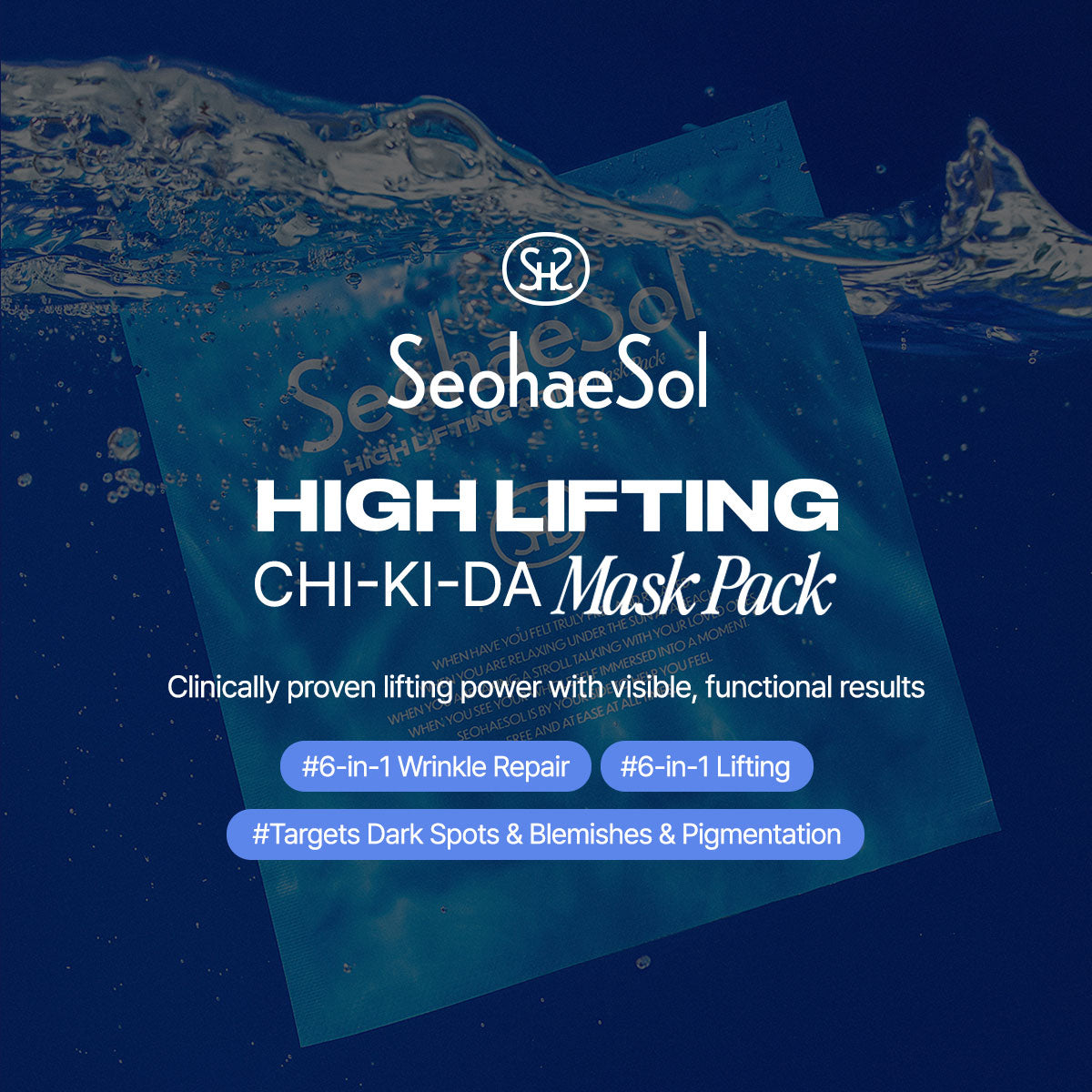 [Mascarillas reafirmantes] SeohaeSol Chi-Ki-Da Mask pack (5ea)
