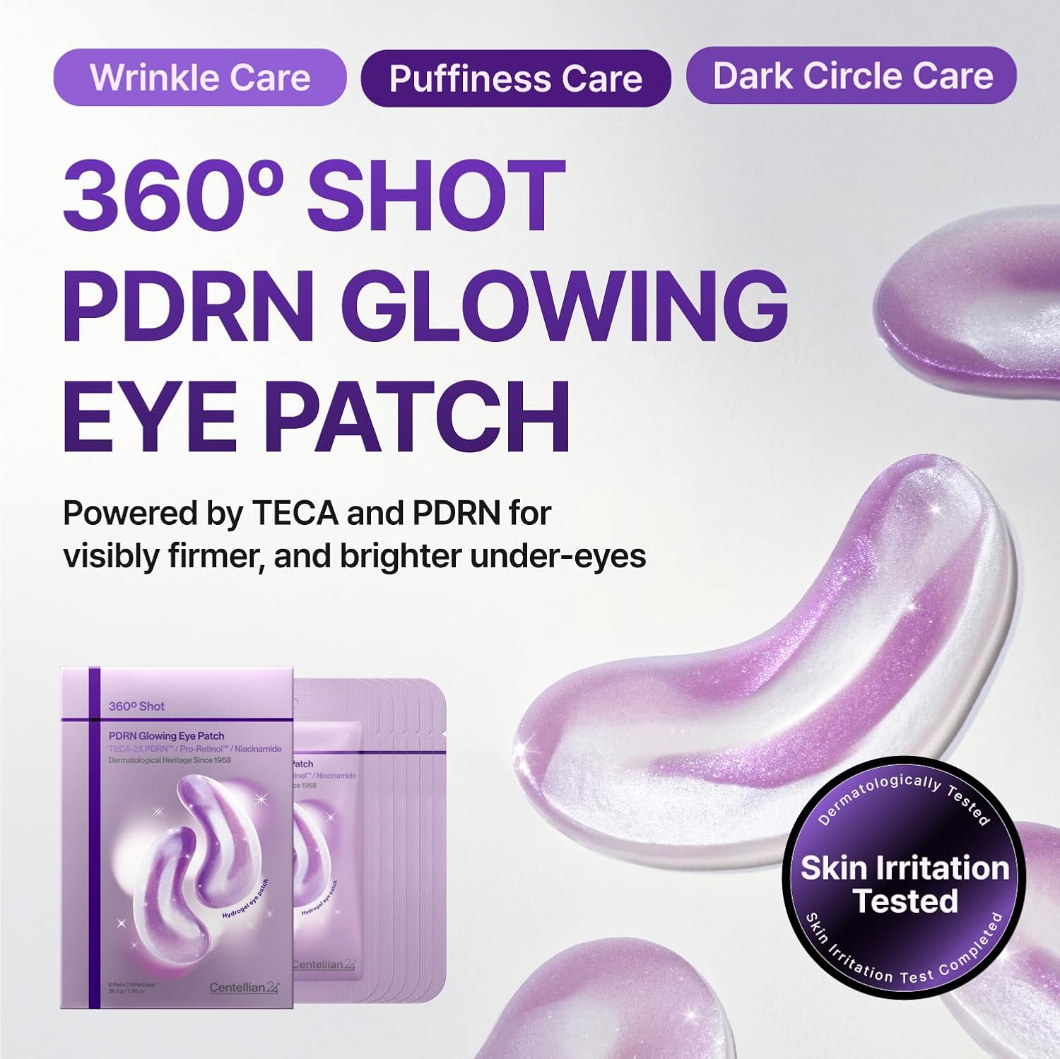 [Mascarilla contorno de ojos] Centellian24 360º Shot PDRN glowing eye patch 6 pairs
