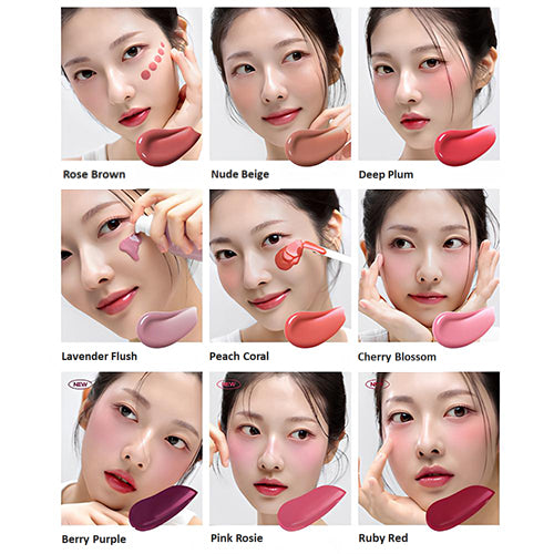 [Colorete líquido] HouseOfHur *mini* Moist Ampoule Blusher 10ml (9 colors)