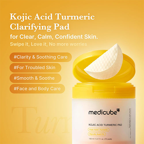 [Almohadillas con tónico] MEDICUBE Kojic Acid Turmeric Pad (70ea)