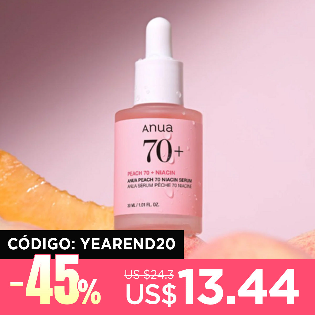 [Sérum] Anua *renew*Peach 70% Niacinamide Serum 30ml